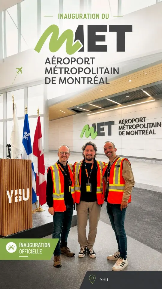 Vignette de la capsule Instagram « Inauguration de l’Aéroport métropolitain de Montréal »